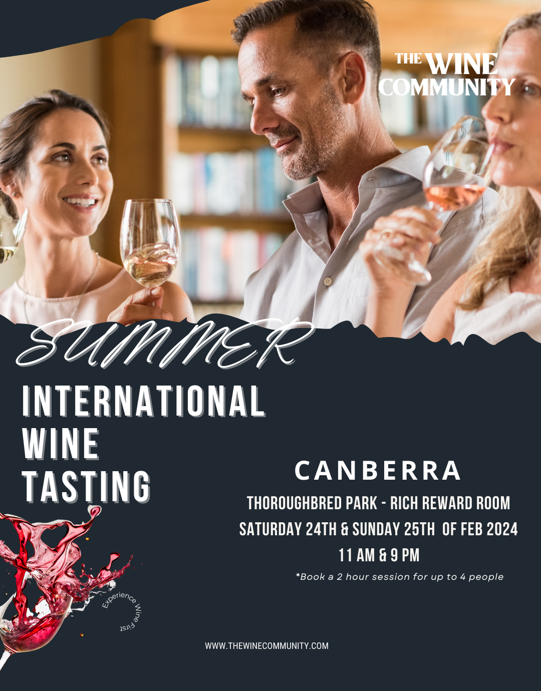 WINE TASTING at CANBERRA- Sunday 25th Feb 2024